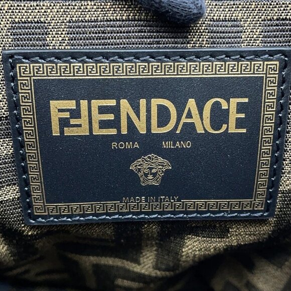 FENDI FENDI x Versace Mon Tresor Size Mini Nylon/Leather Multicolor/Brown 8BS010 - Picture 10 of 12